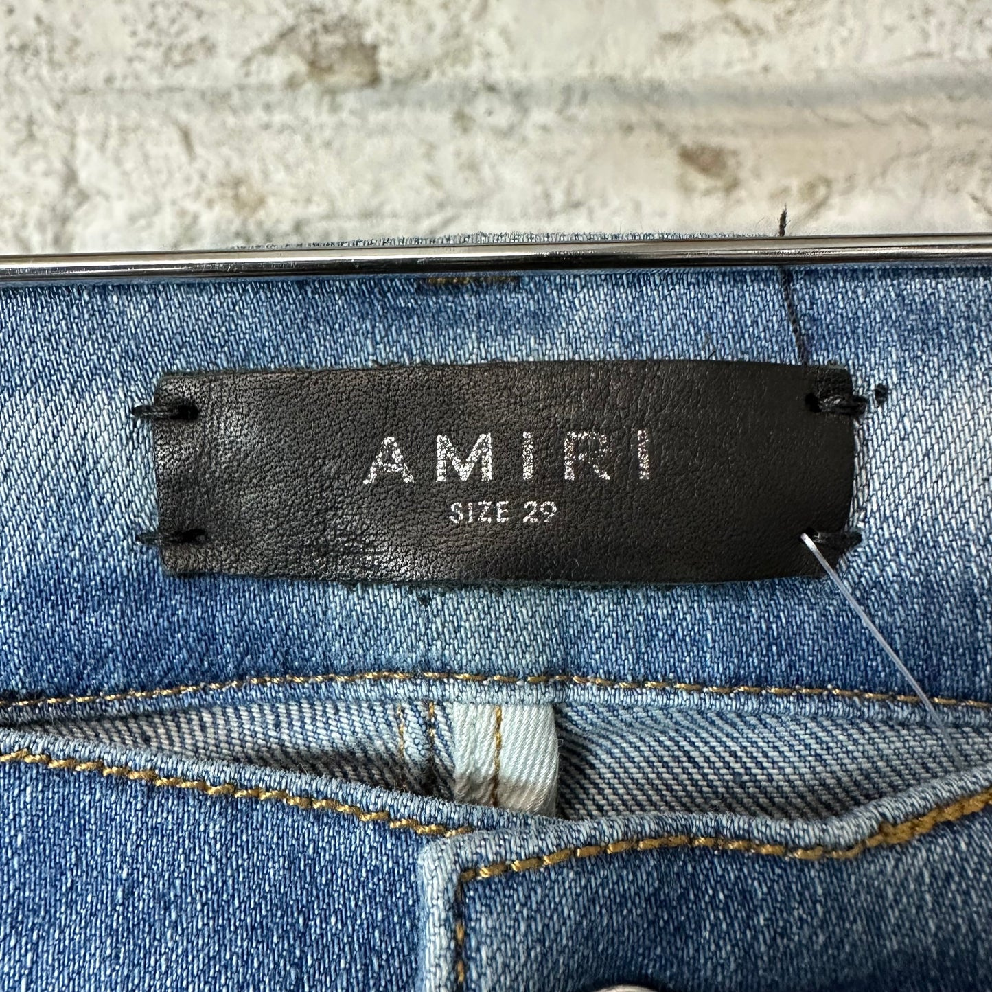 Amiri Plain Indigo Blue Denim Jeans Sz 29