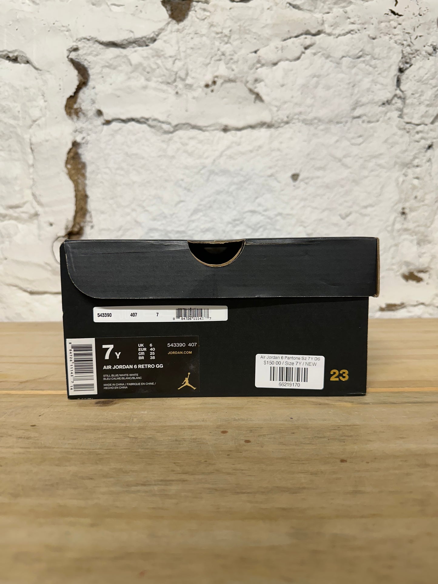 Air Jordan 6 Pantone Sz 7Y DS