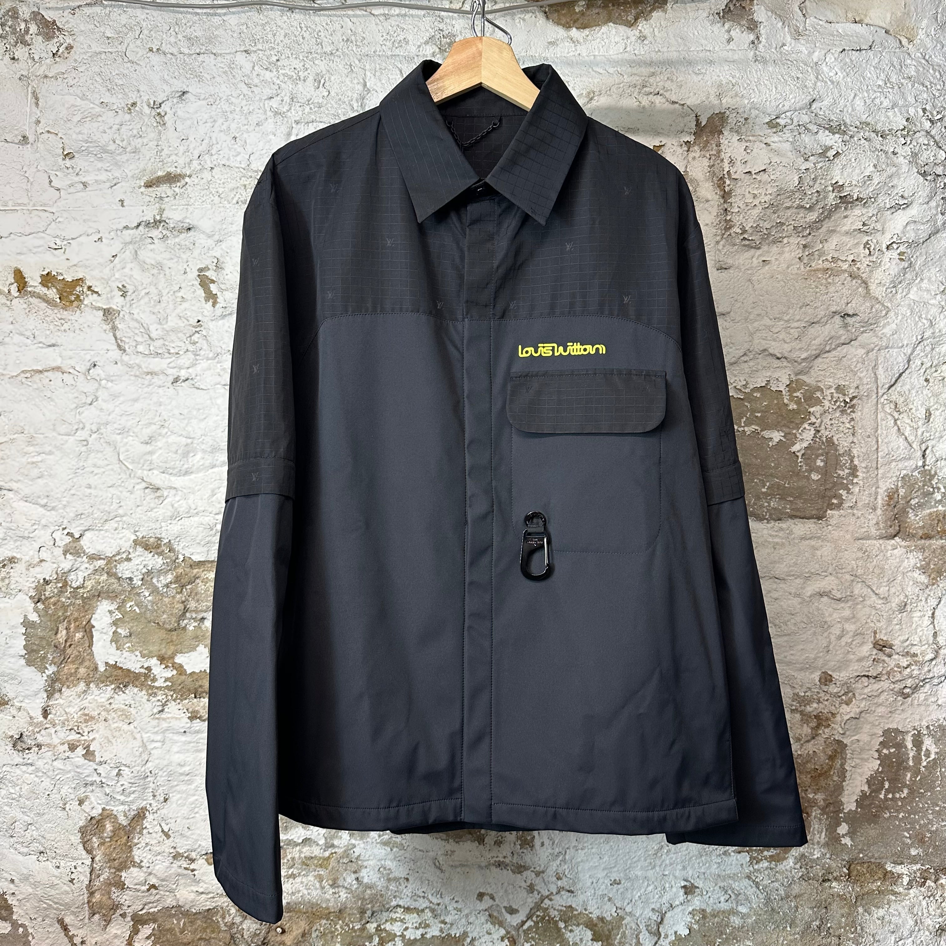 Louis Vuitton Technical Monogram Black Work Jacket Sz XL (52) DS