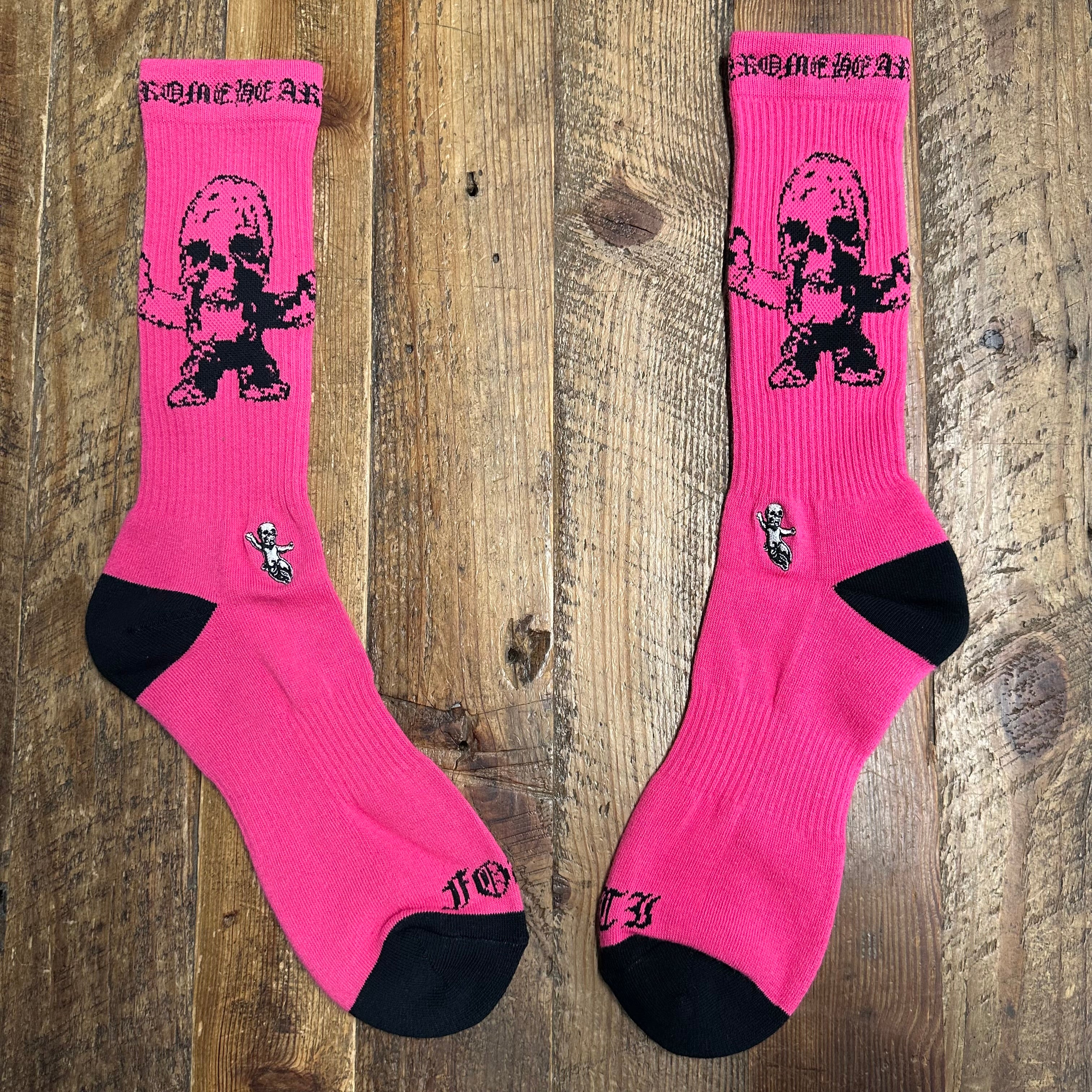 Chrome Hearts Foti Pink Socks DS