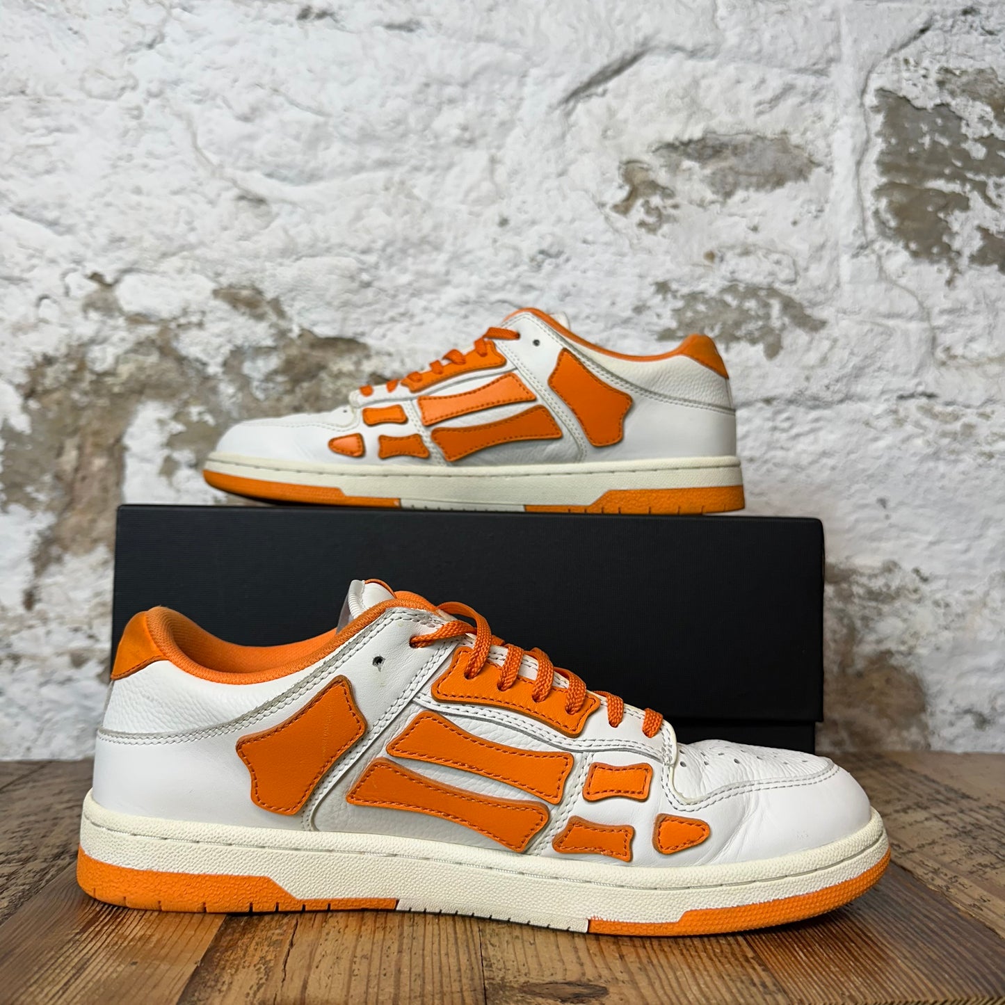Amiri Orange Skeleton White Cream Sneaker Sz 10 (43)