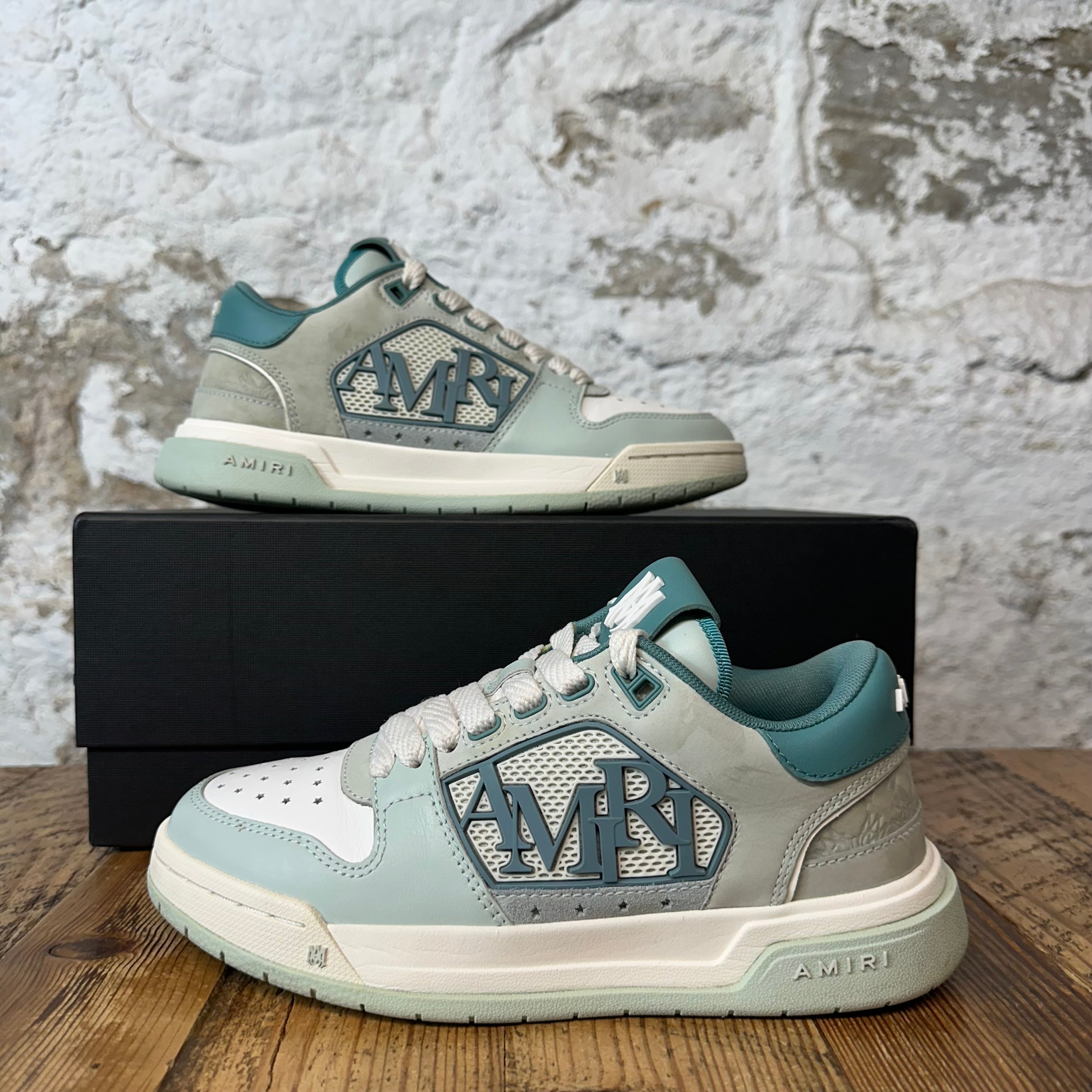 Amiri Classic Logo Spellout Pale Mint Sneaker Sz 4.5 (36)