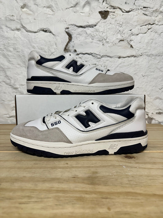 New Balance 550 White Navy Sz 14