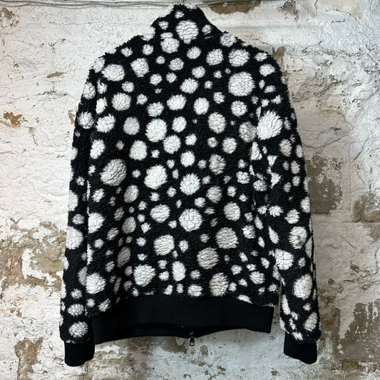 Louis Vuitton Yayoi Kusama Black White Fleece Jacket Sz L
