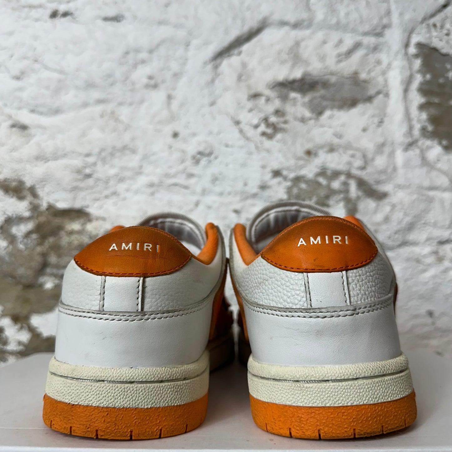 Amiri Orange Skeleton White Cream Sneaker Sz 8 (41) No Box