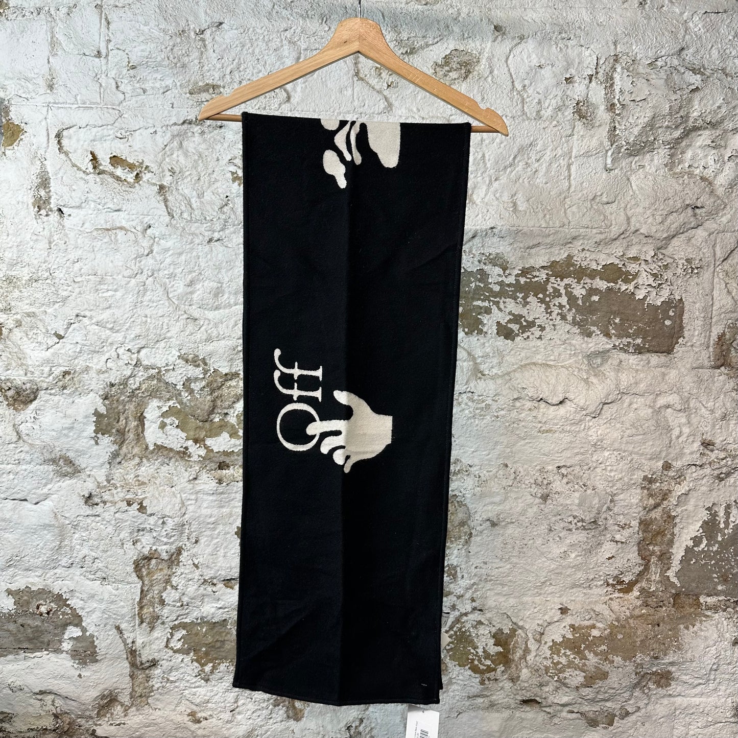 Off-White White Logos Black Scarf