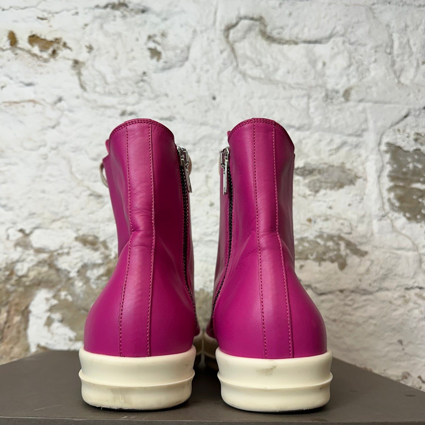 Rick Owens High Hot Pink Milk Sneaker Sz 10.5 (43.5)