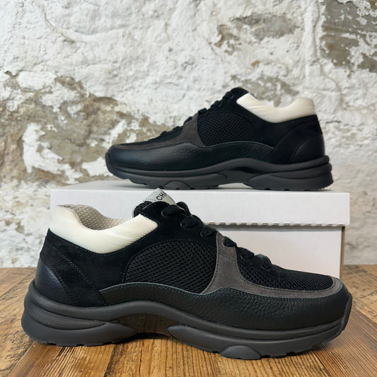 Chanel CC Black White Trainer Sneaker Sz 10 (43)