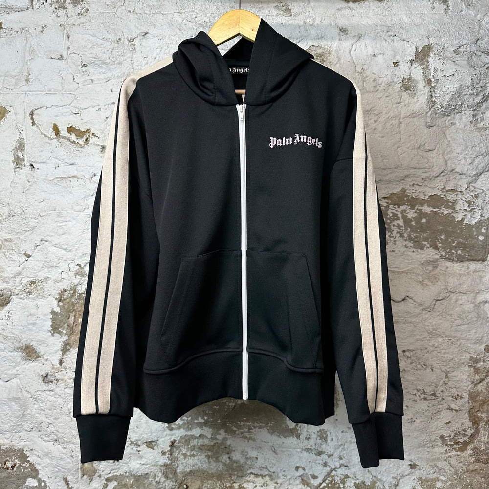 Palm Angels Black Beige Track Jacket Sz M
