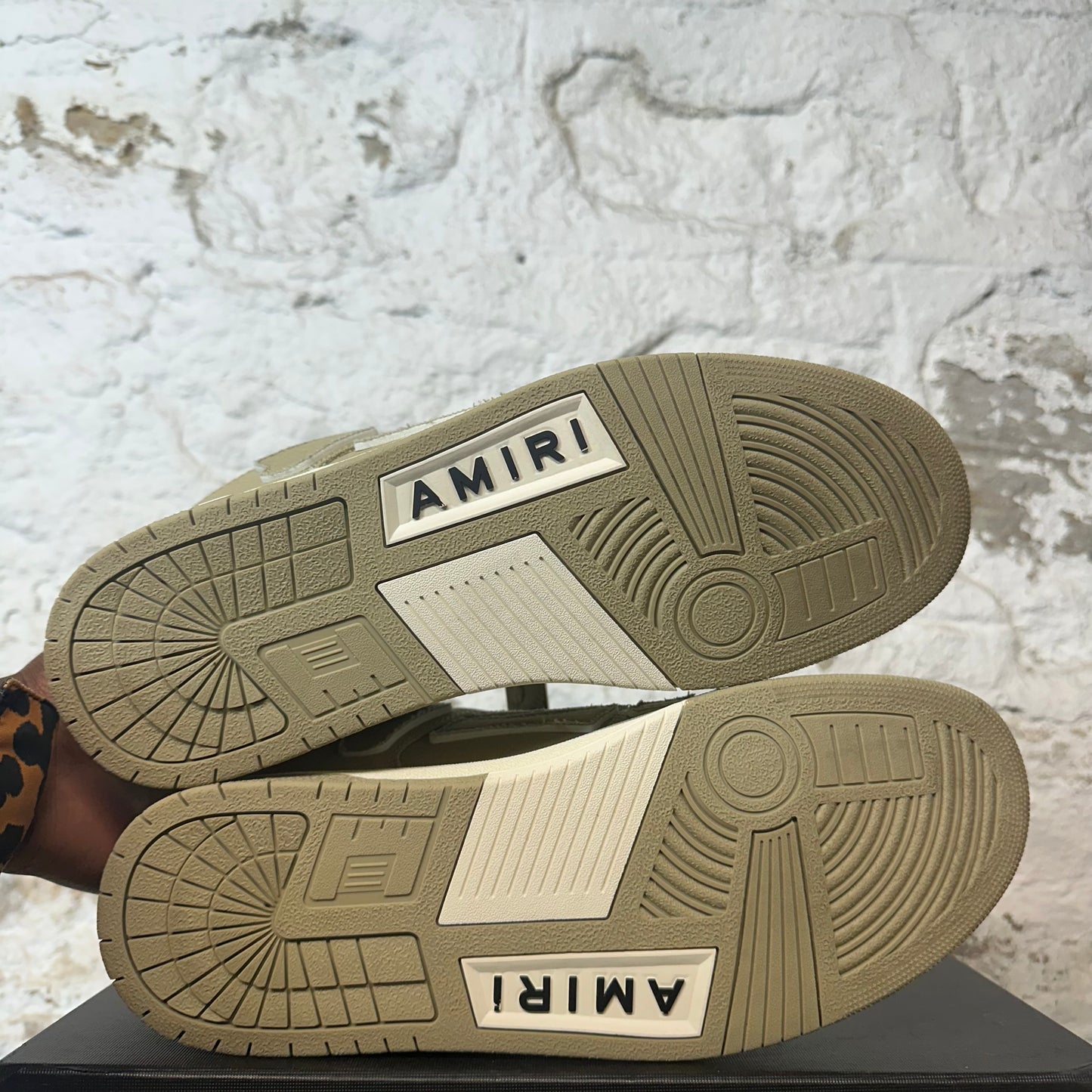 Amiri Green Canvas Chunky Skeleton Sneaker Sz 12 (45)