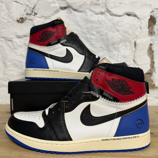 Air Jordan 1 High Fragment x Union LA Varsity Red Sport Royal Sz 13 DS