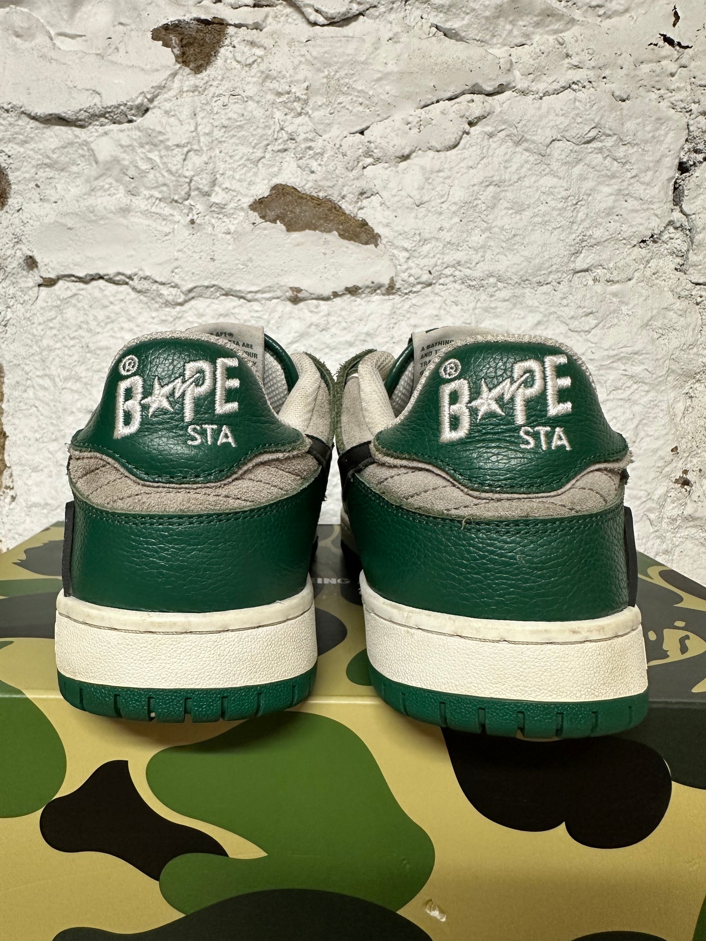 Bape Sk8sta Green Grey Sz 9