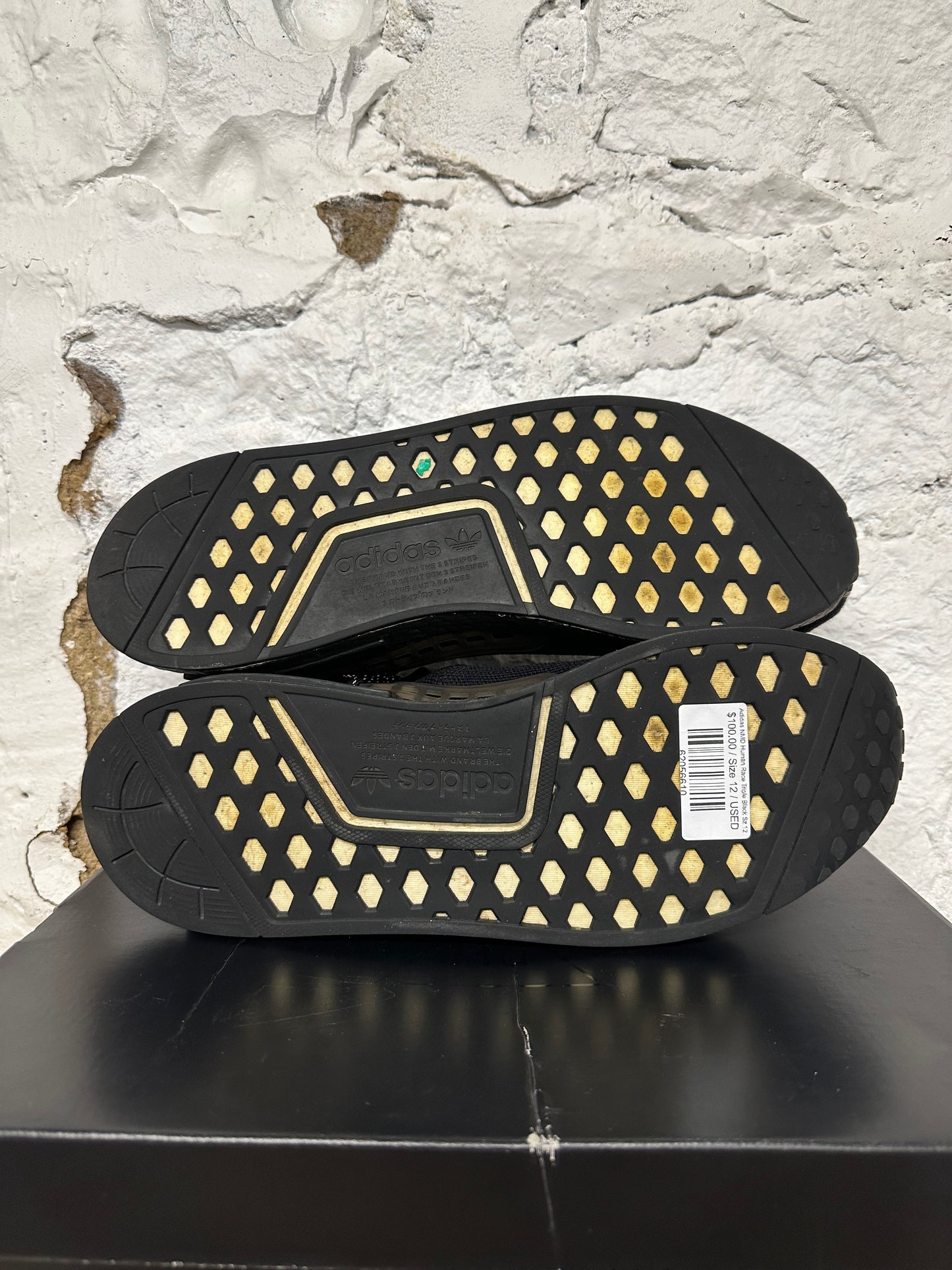 Adidas NMD Human Race Triple Black Sz 12