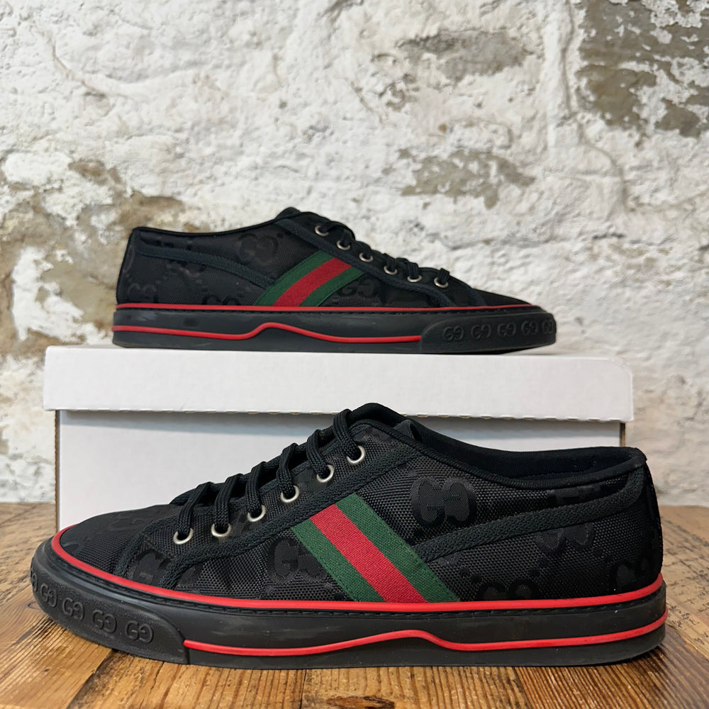 Gucci Tennis 1977 Black Monogram Sneaker Sz 9.5