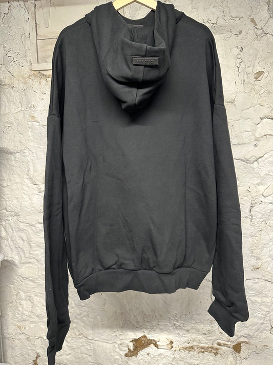 Fear of God Essentials Black Arc Logo Hoodie Sz XL DS