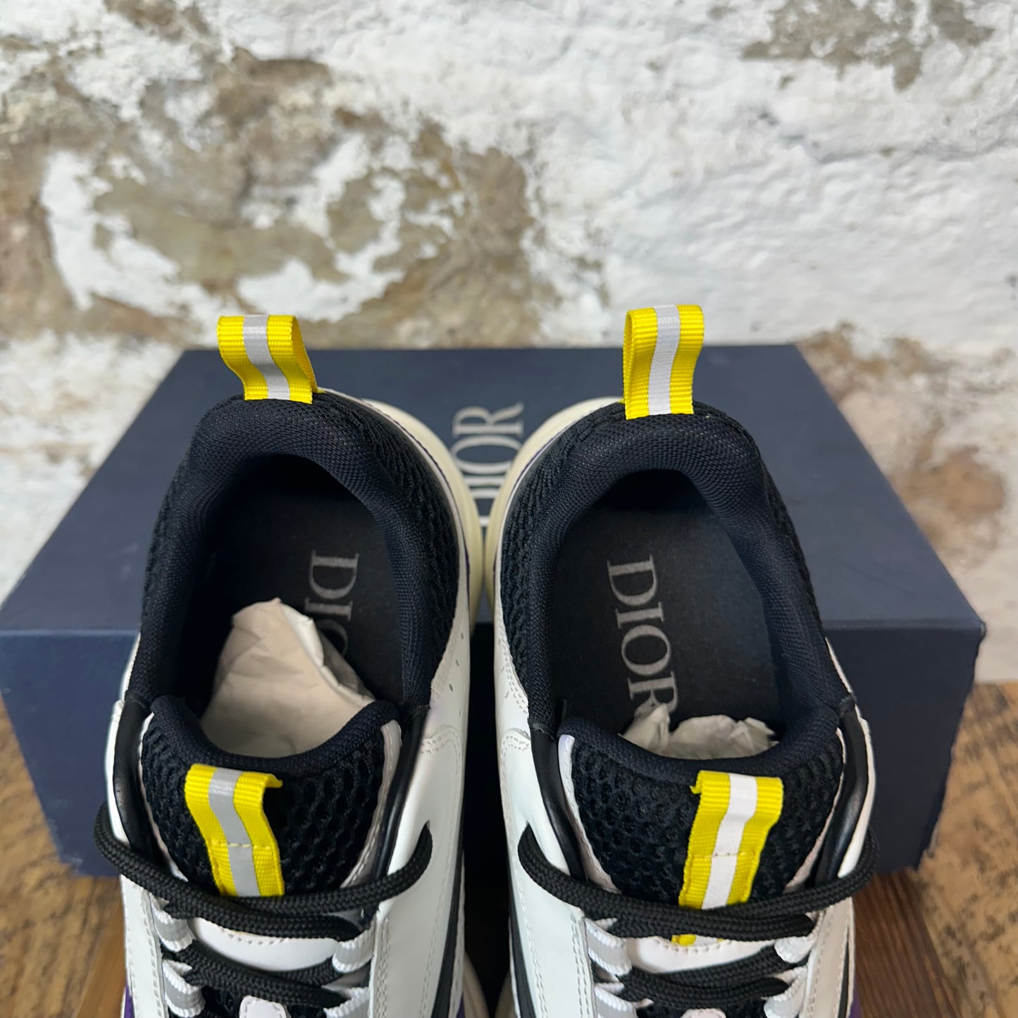 Dior B22 White Purple Black Sneaker Sz 8 (41)