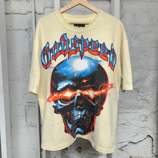 Godspeed Skull Cream T-Shirt Sz M