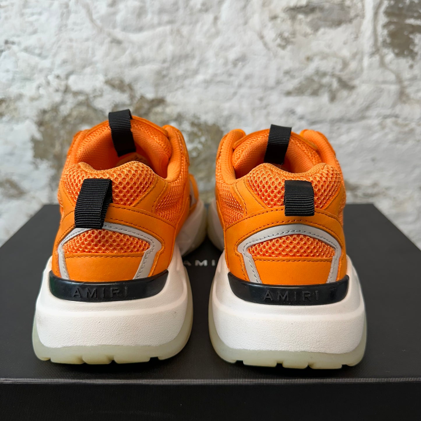 Amiri Orange Bone Runner White Sneaker Sz 9 (42)