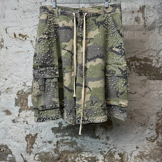 Vale Soulja Camo Jean Shorts