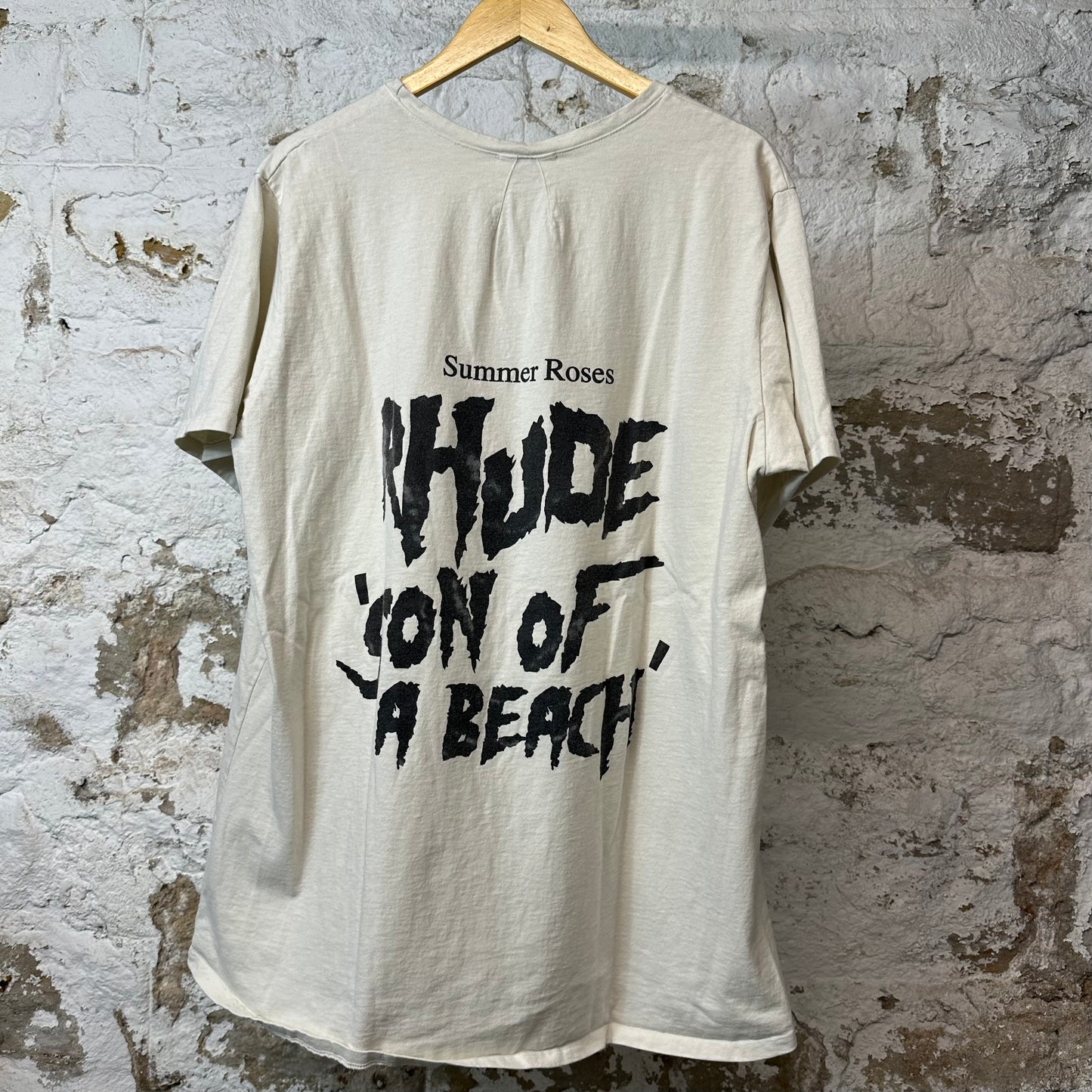 Rhude Summer Roses T-shirt Cream Sz XL