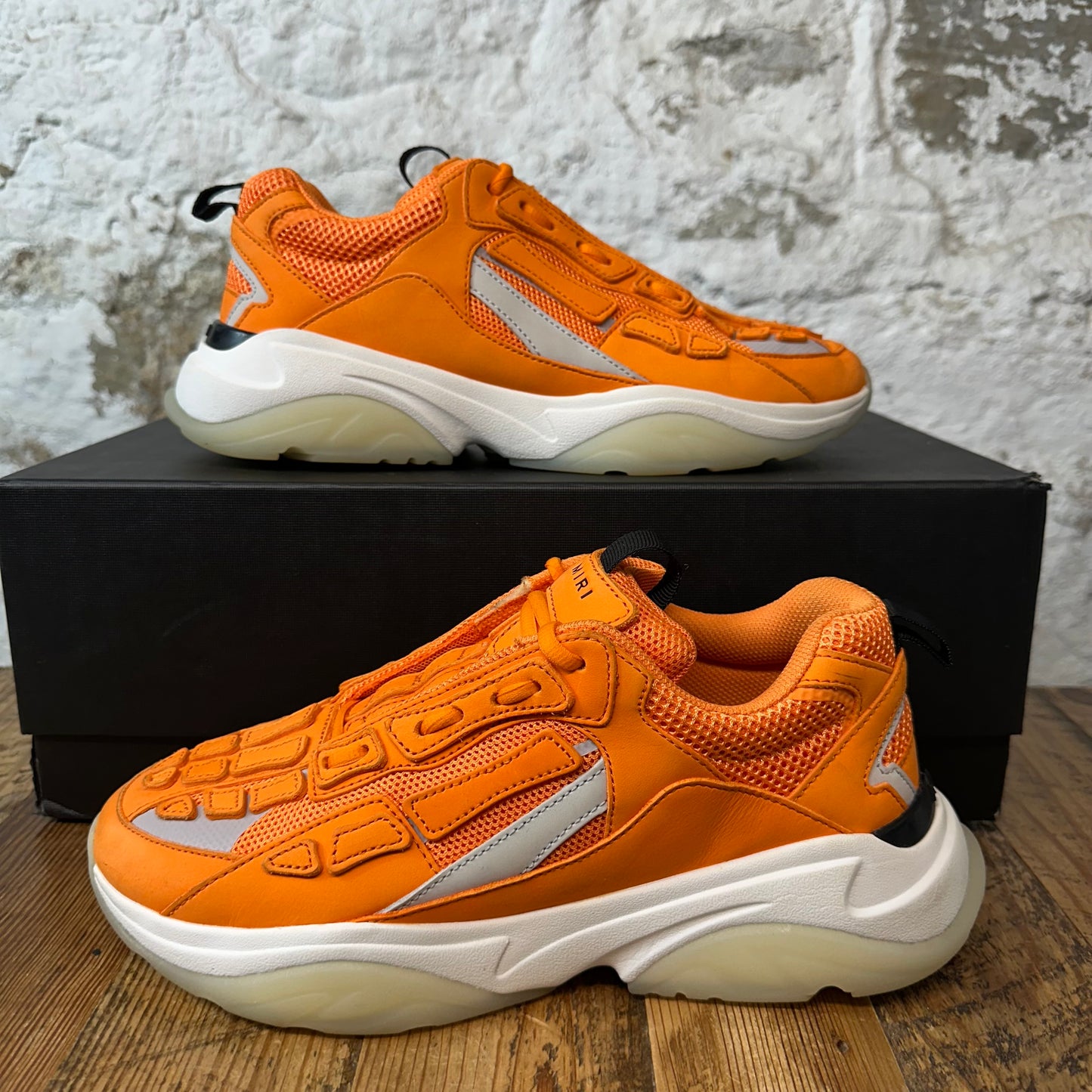 Amiri Orange Bone Runner White Sneaker Sz 9 (42)
