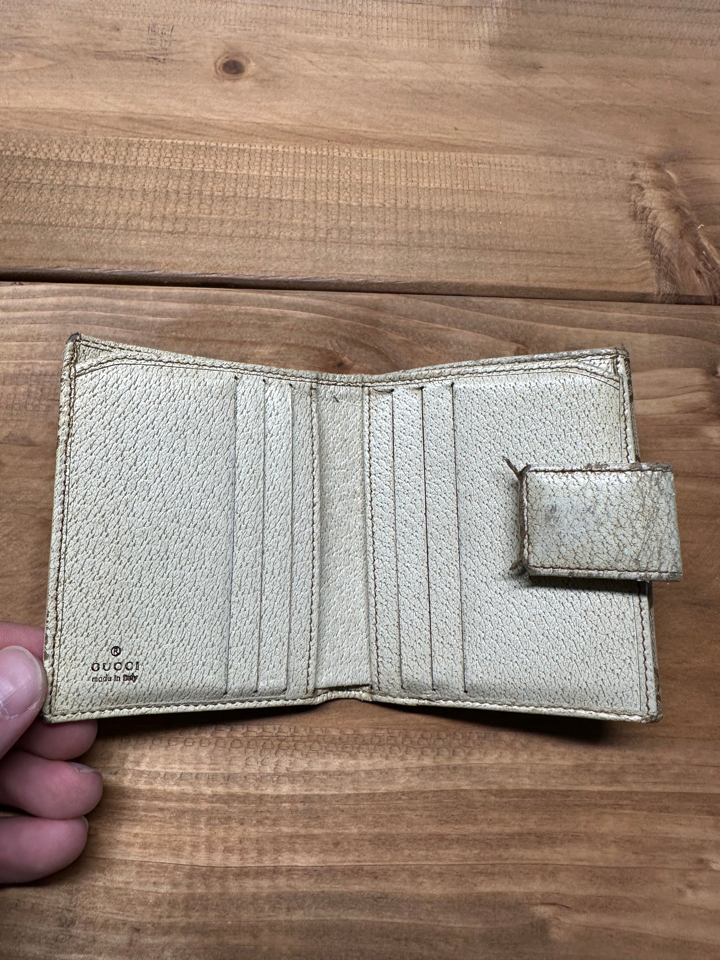 Gucci Pink Canvas Compact Wallet