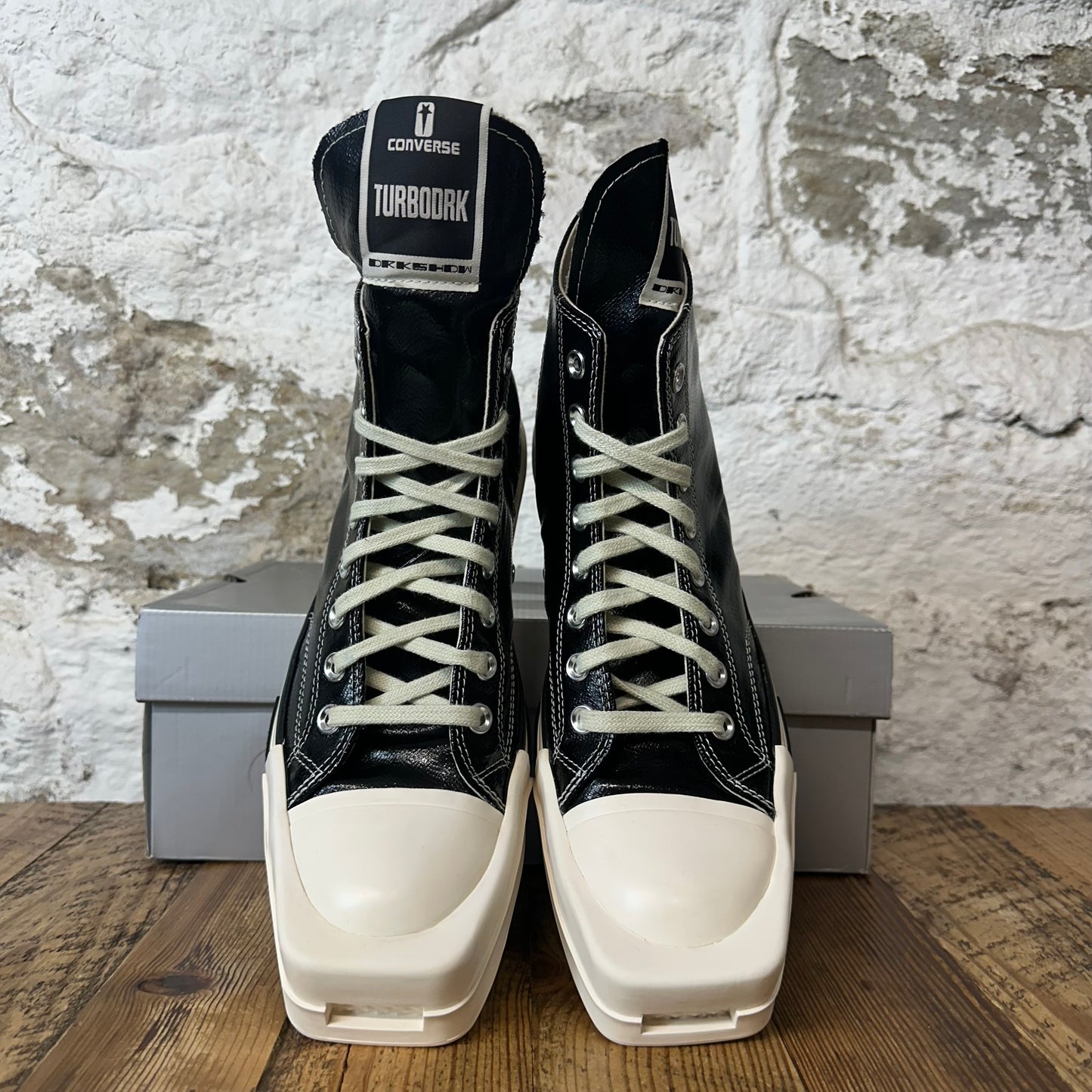 Rick Owens Converse TurboDRK Black White Sneaker Sz 10
