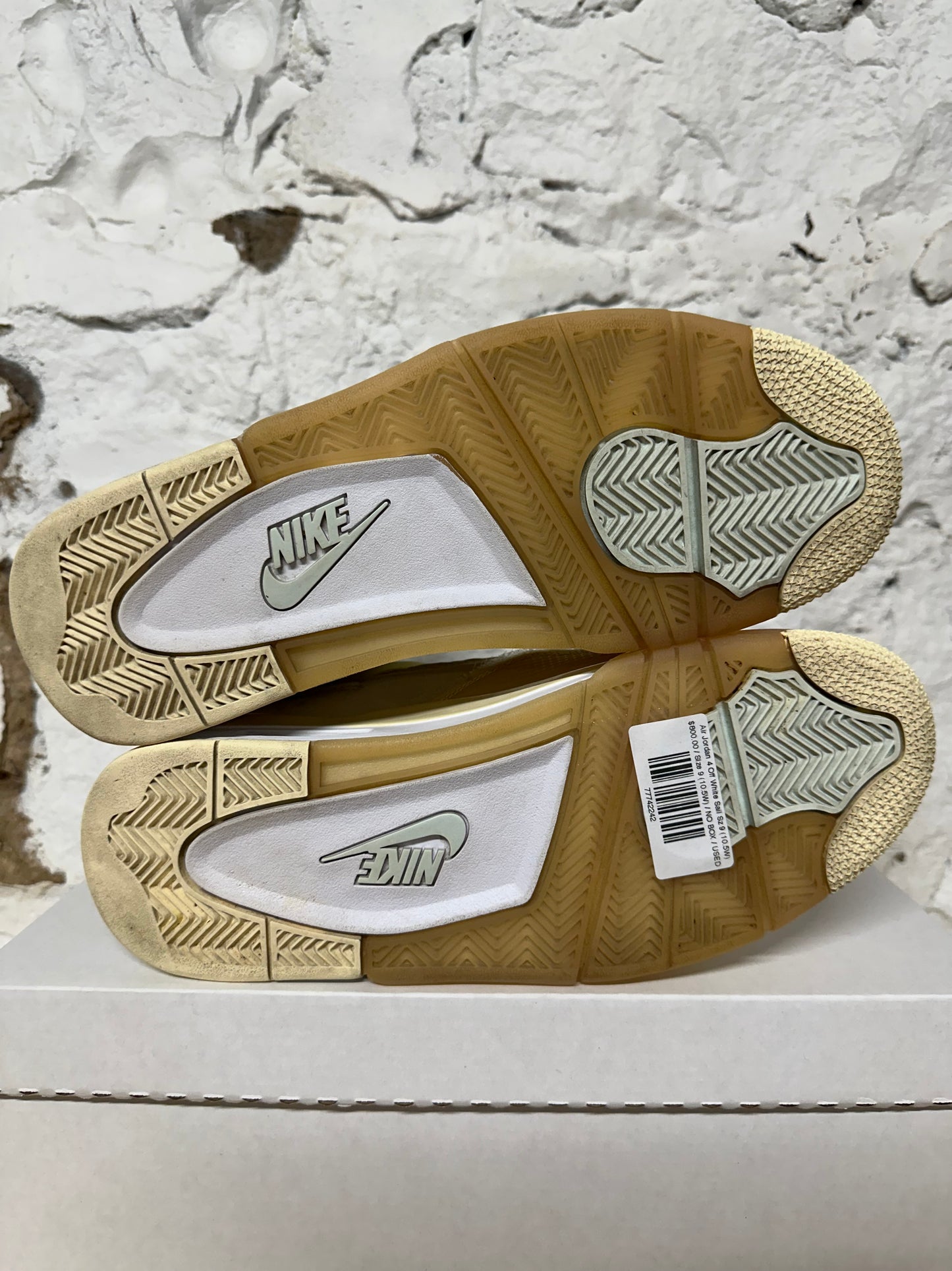 Air Jordan 4 Off-White Sail Sz 9 (10.5W)