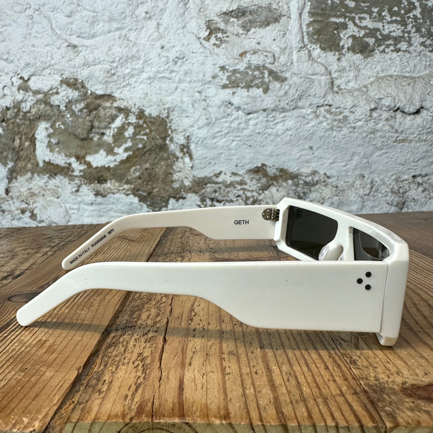Rick Owens White Geth Glasses W/ Box