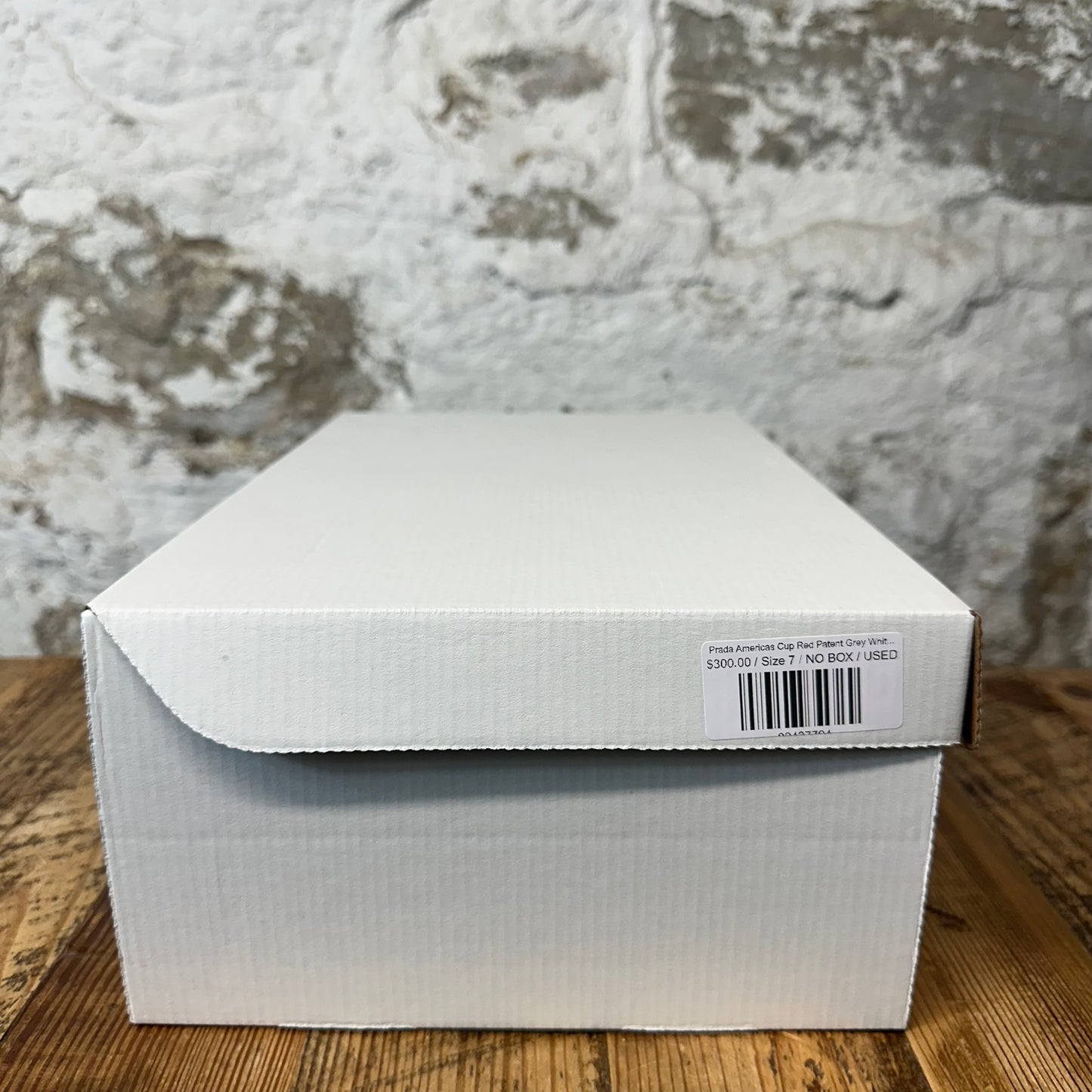 Prada Americas Cup Red Patent Grey White Sneaker Sz 7