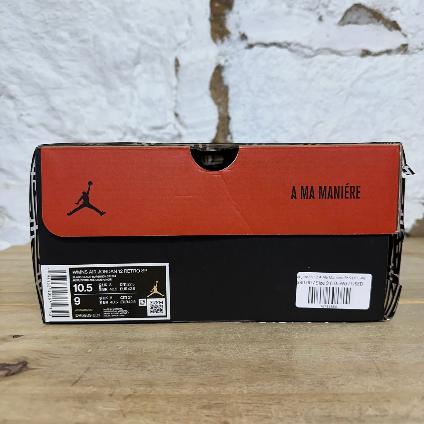 Air Jordan 12 A Ma Maniere Sz 9 (10.5W)