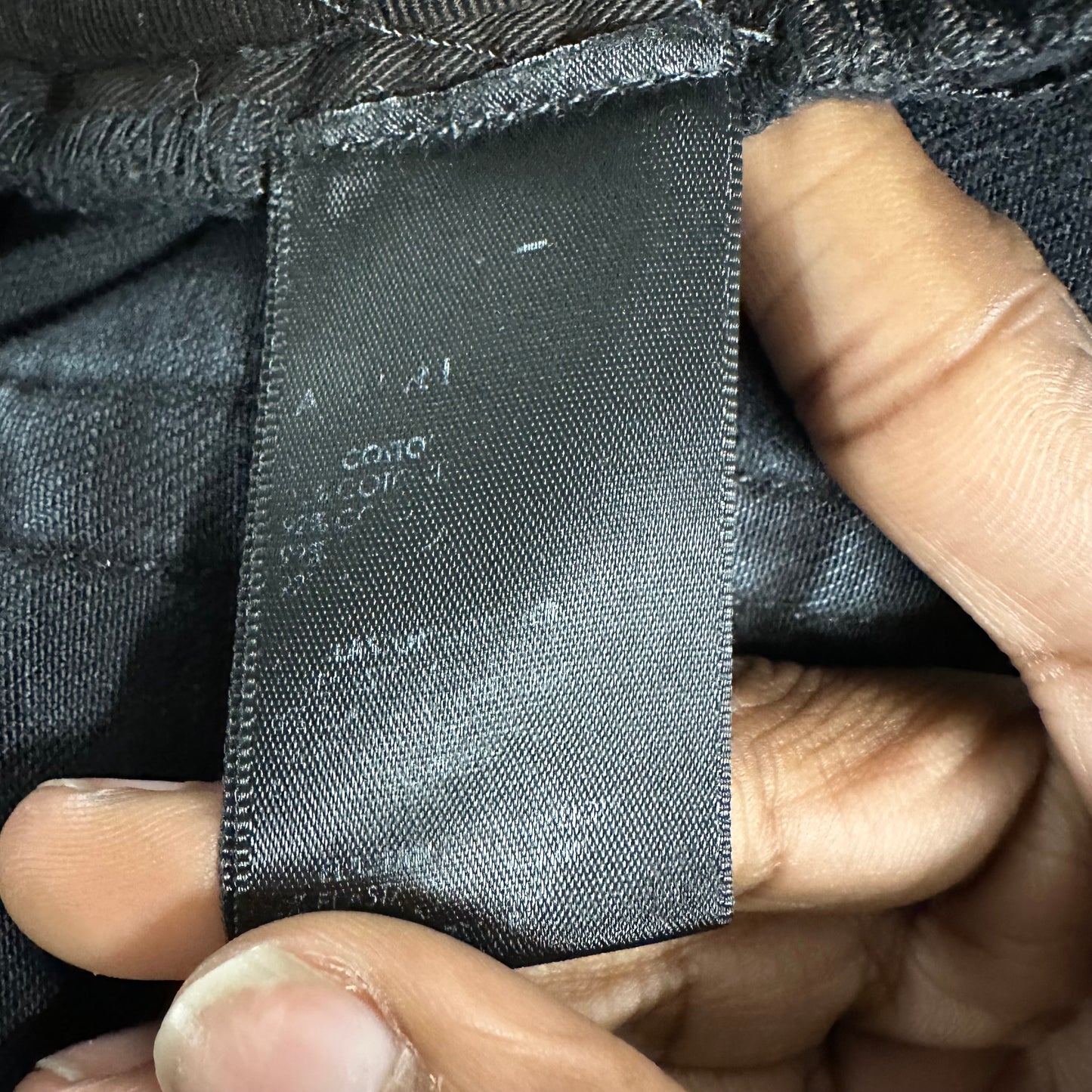 Amiri MX1 Beige Leather Black Denim Jeans Sz 33