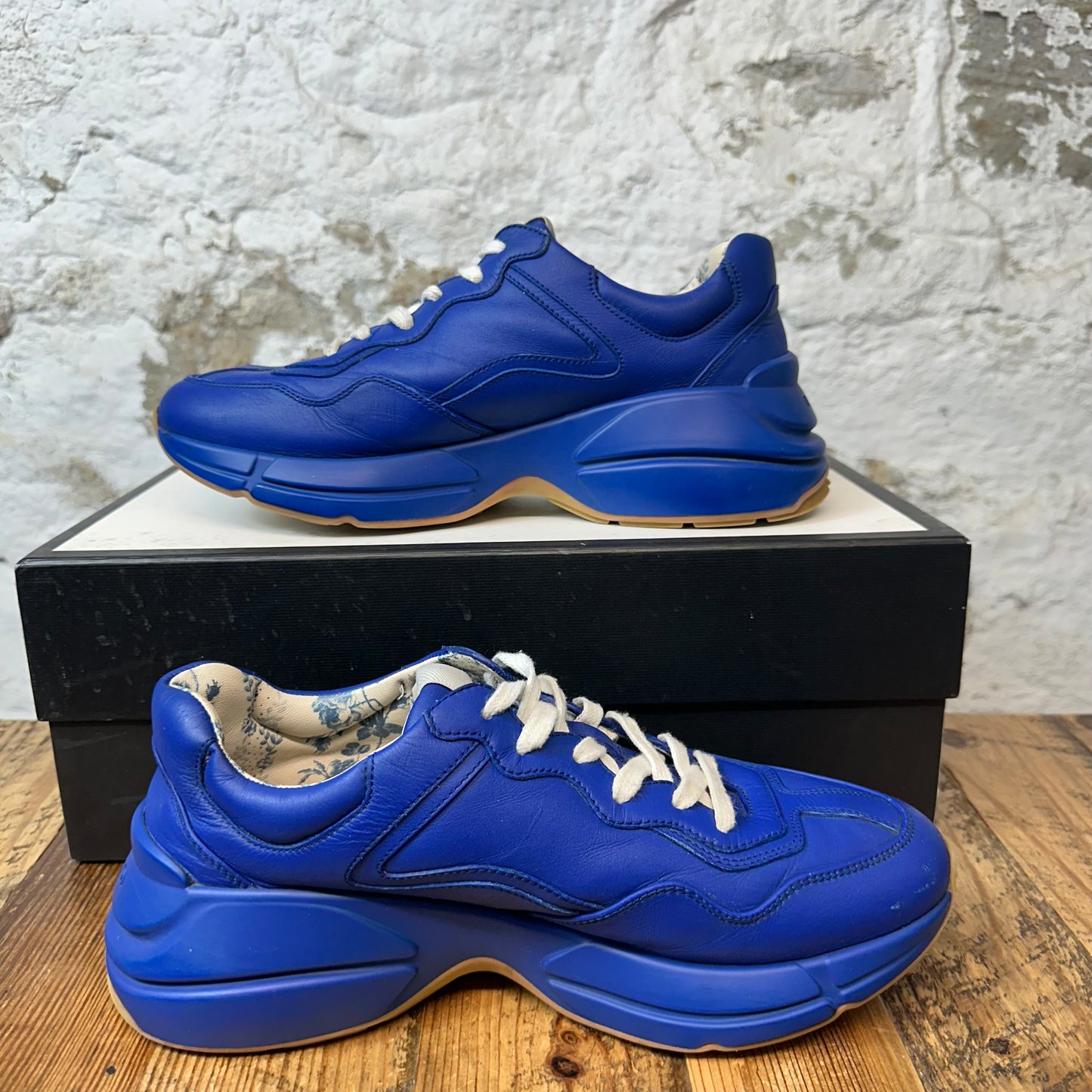 Gucci Rython NY Sparkle Blue Sneaker Sz 6.5