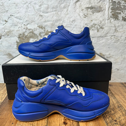 Gucci Rython NY Sparkle Blue Sneaker Sz 6.5