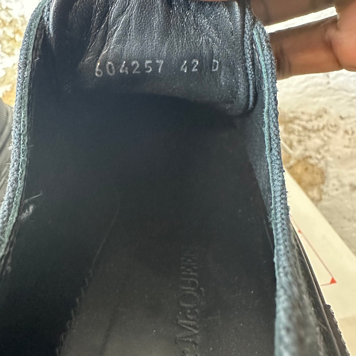 Alexander Mcqueen Black Tread Boot Low Sz 9 (42)