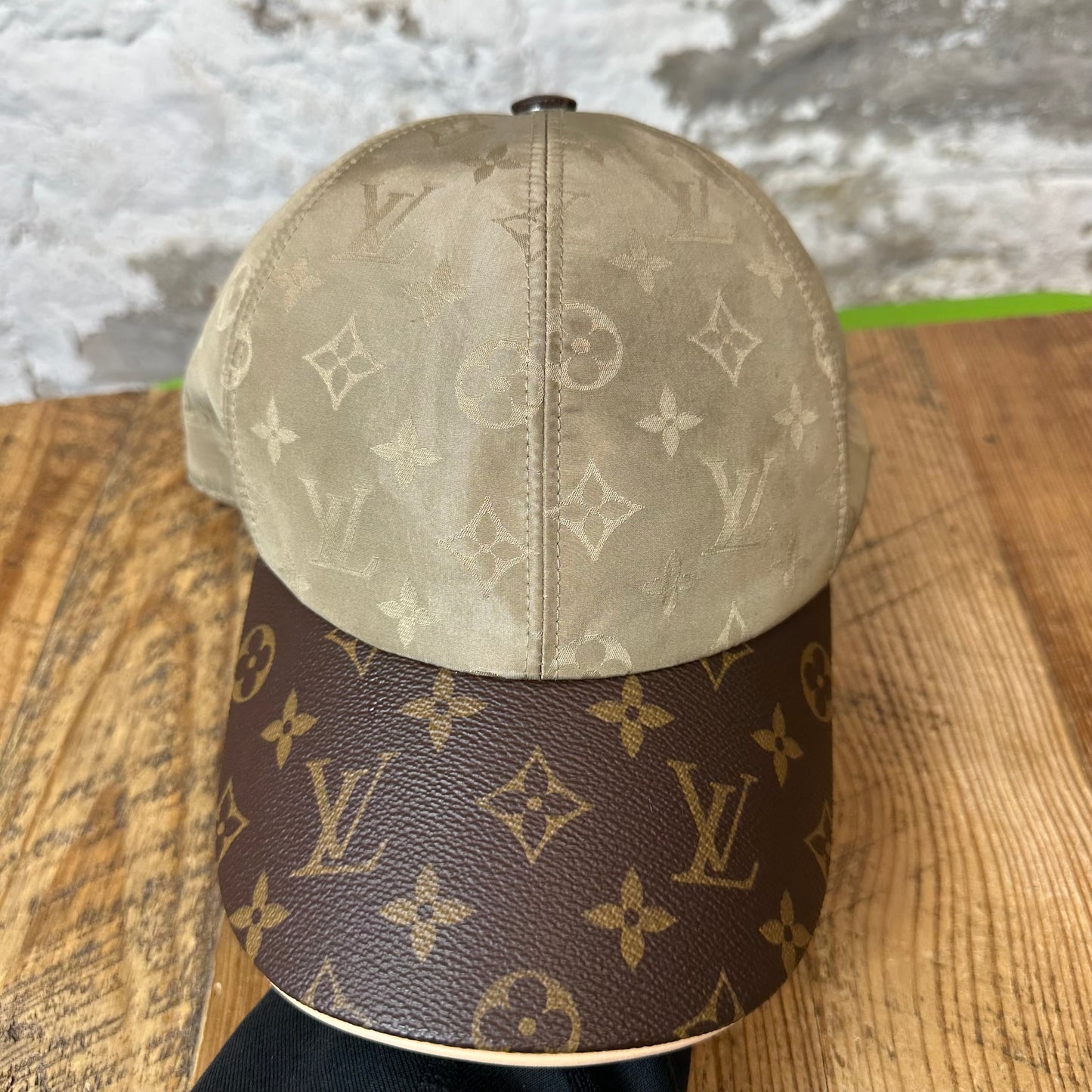 Louis Vuitton Beige Brown Monogram Hat Sz M W/ Box