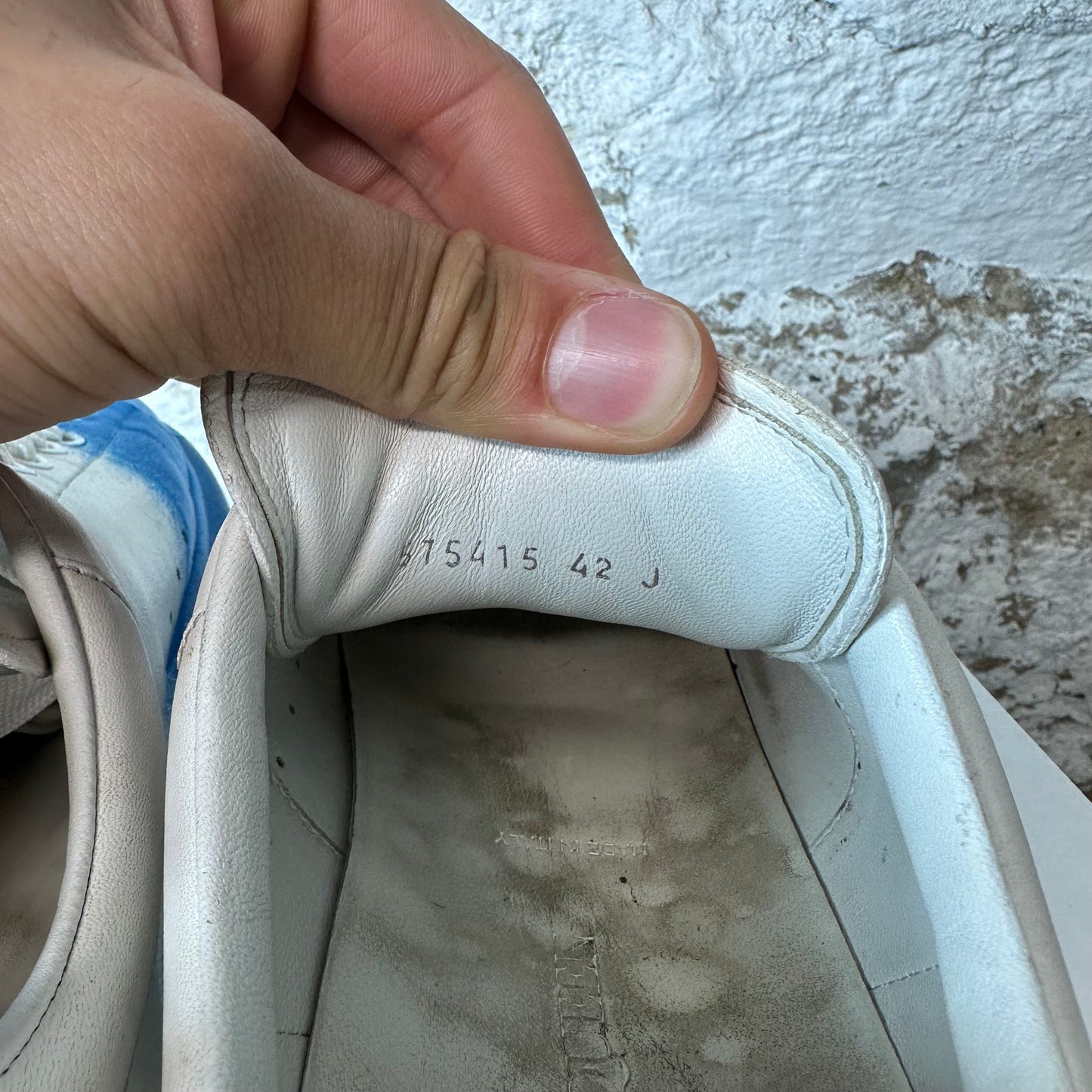 Alexander Mcqueen Fuzzy Blue Toe White Sneaker Sz 9 (42) No Box