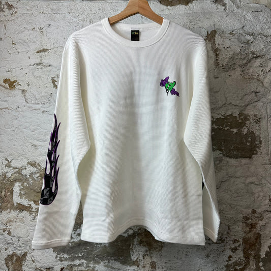 Matty Boy Anti Promo White Thermal Long Sleeve Sz S DS