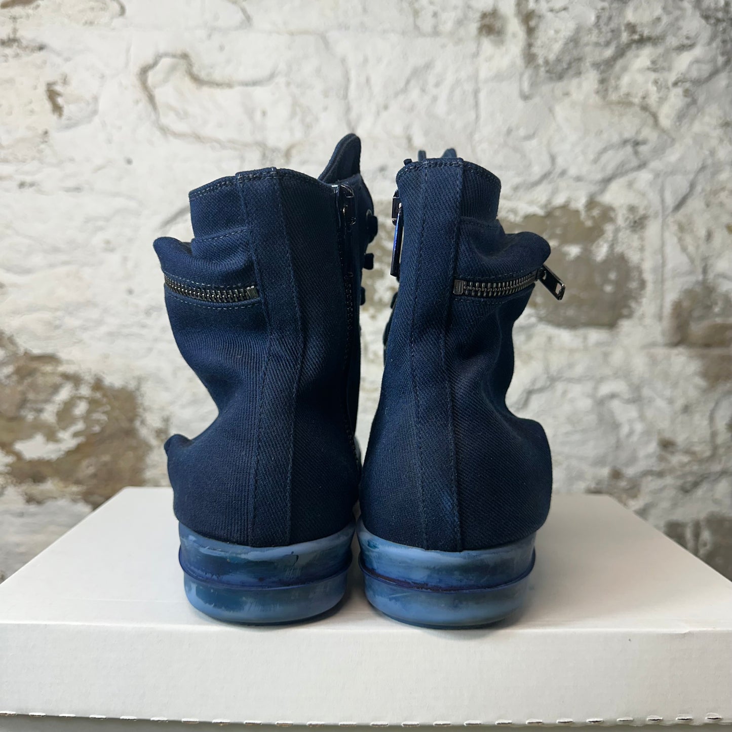 Rick Owens High Indigo Sneaker Sz 8.5 (41.5)
