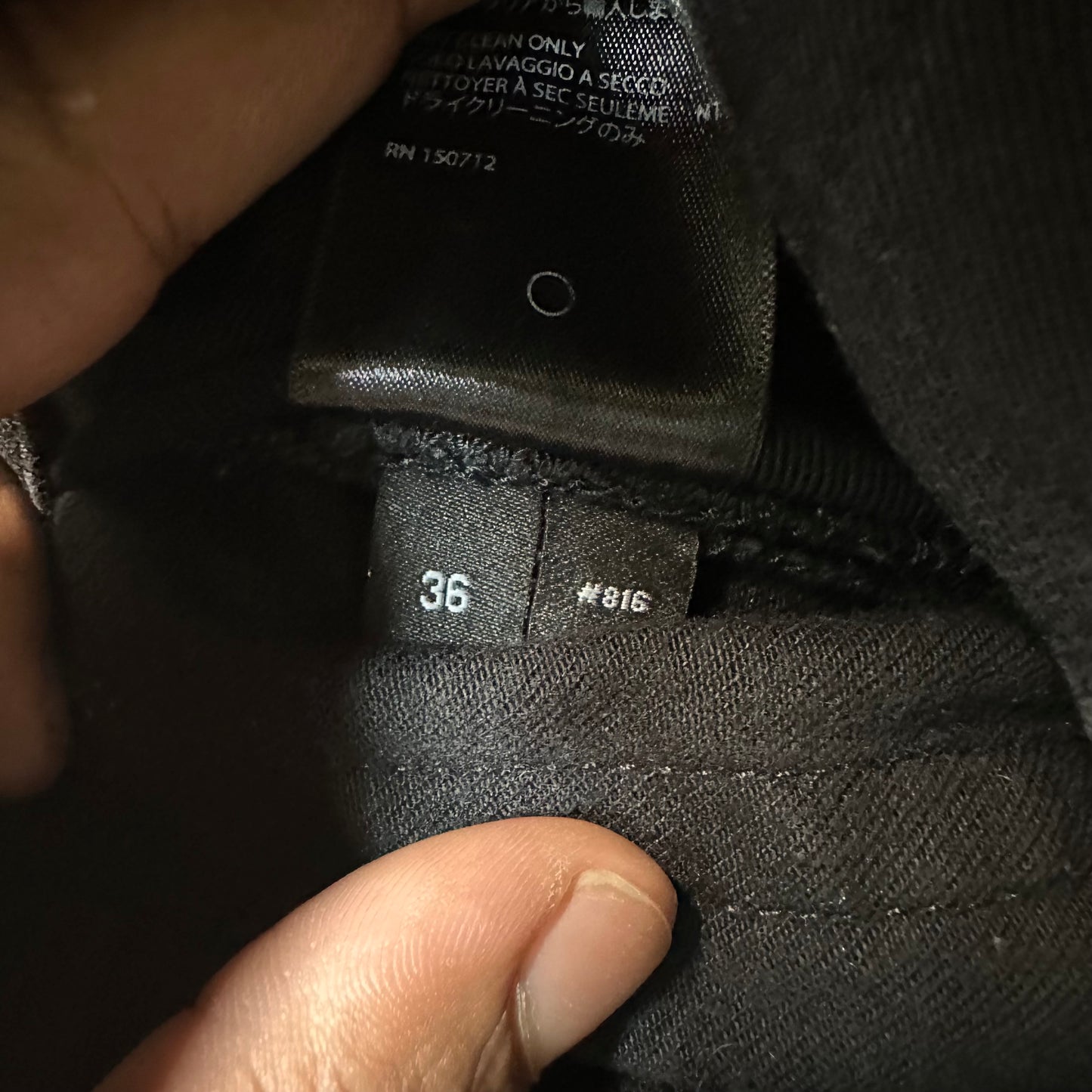 Amiri MX2 Black Patch Black Denim Jeans Sz 36