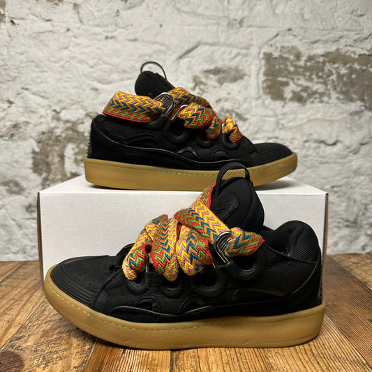 Lanvin Curb Multicolor Lace Black Sneaker Sz 8 (41)