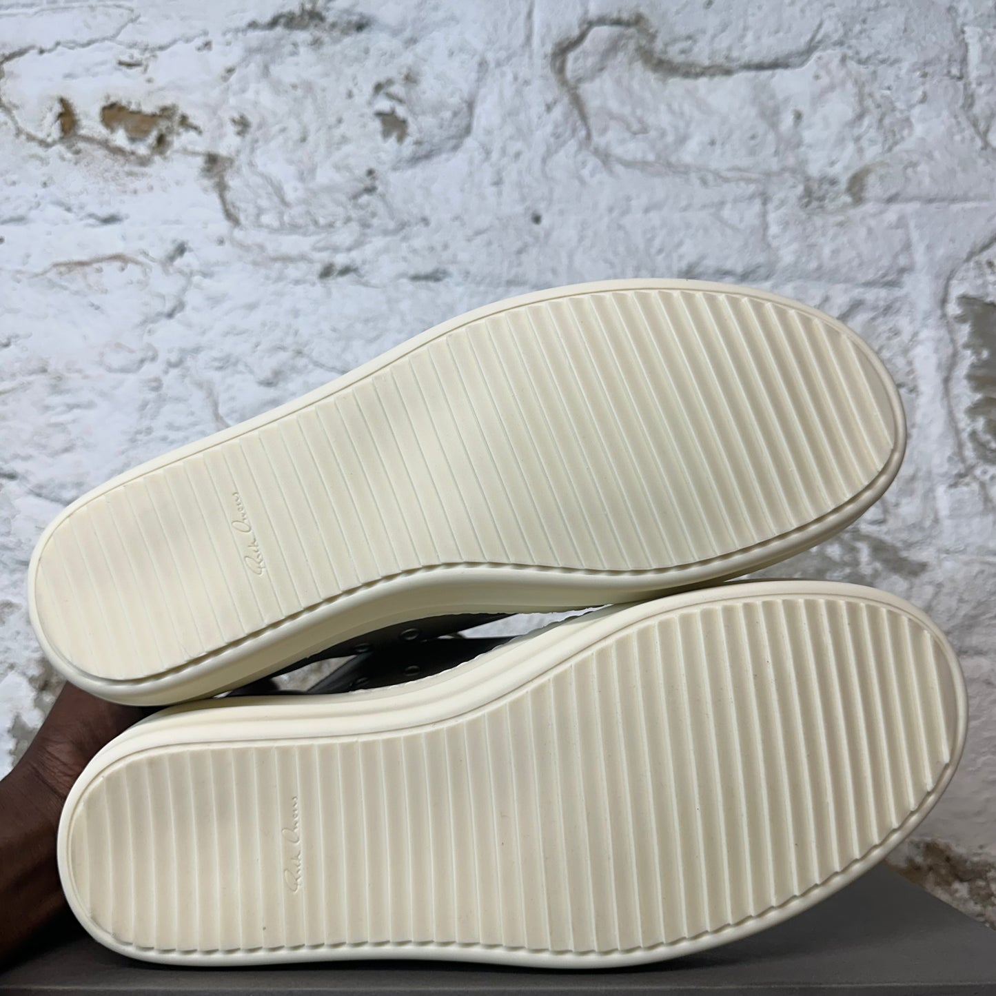 Rick Owens Hollywood Flesh Milk Sneaker Sz 13 (46) DS