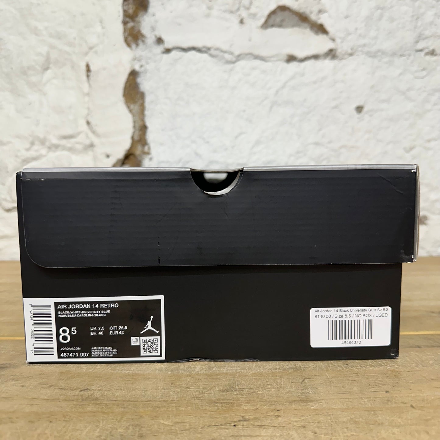 Air Jordan 14 Black University Blue Sz 8.5