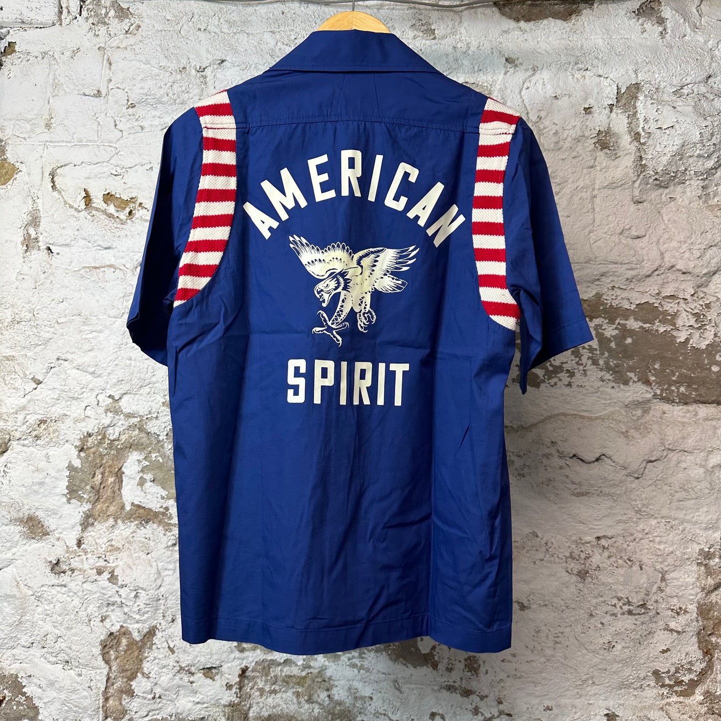 Rhude American Spirit Button Up Shirt Blue Sz S