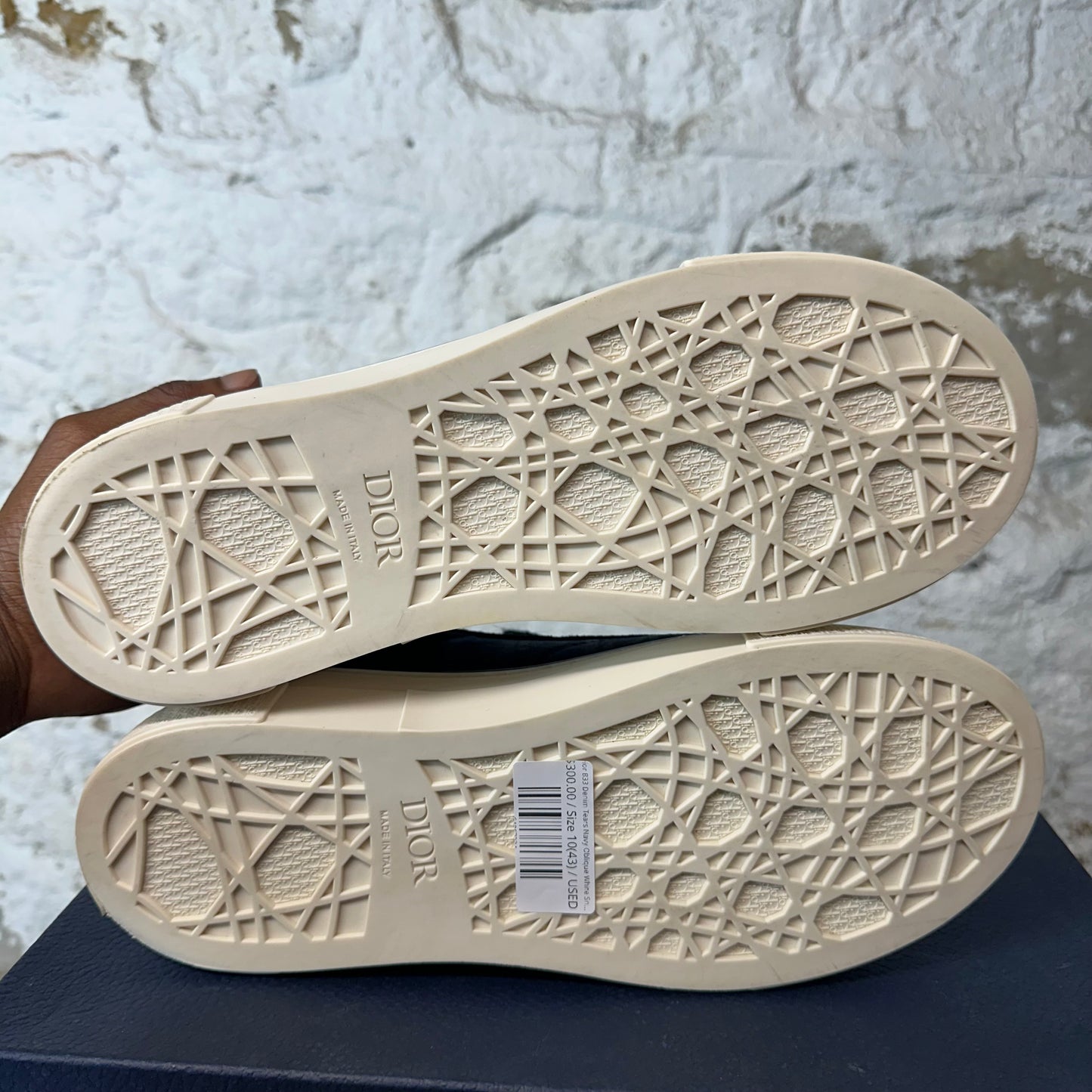 Dior B33 Denim Tears Navy Oblique White Sneaker Sz 10 (43)