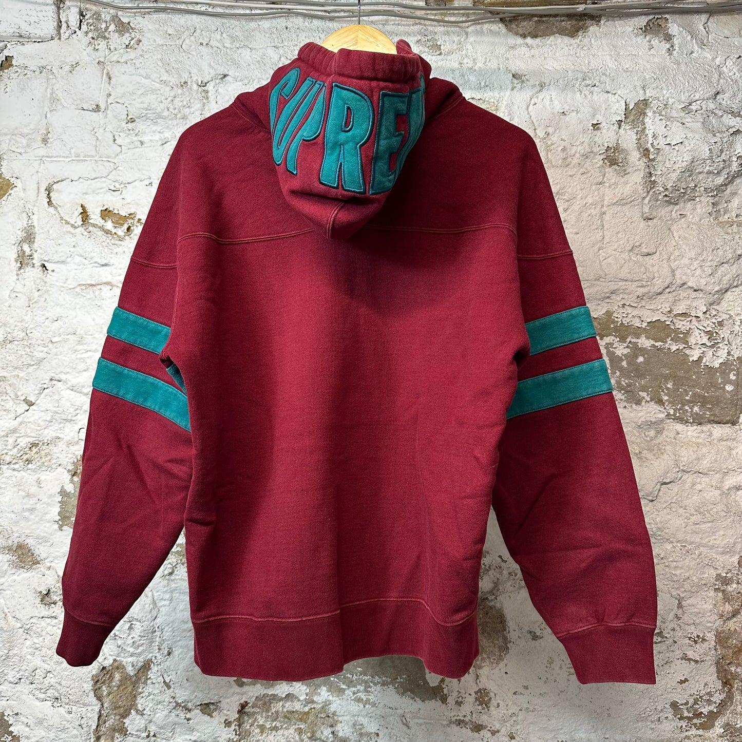 Supreme USNY Hoodie Burgundy Sz S