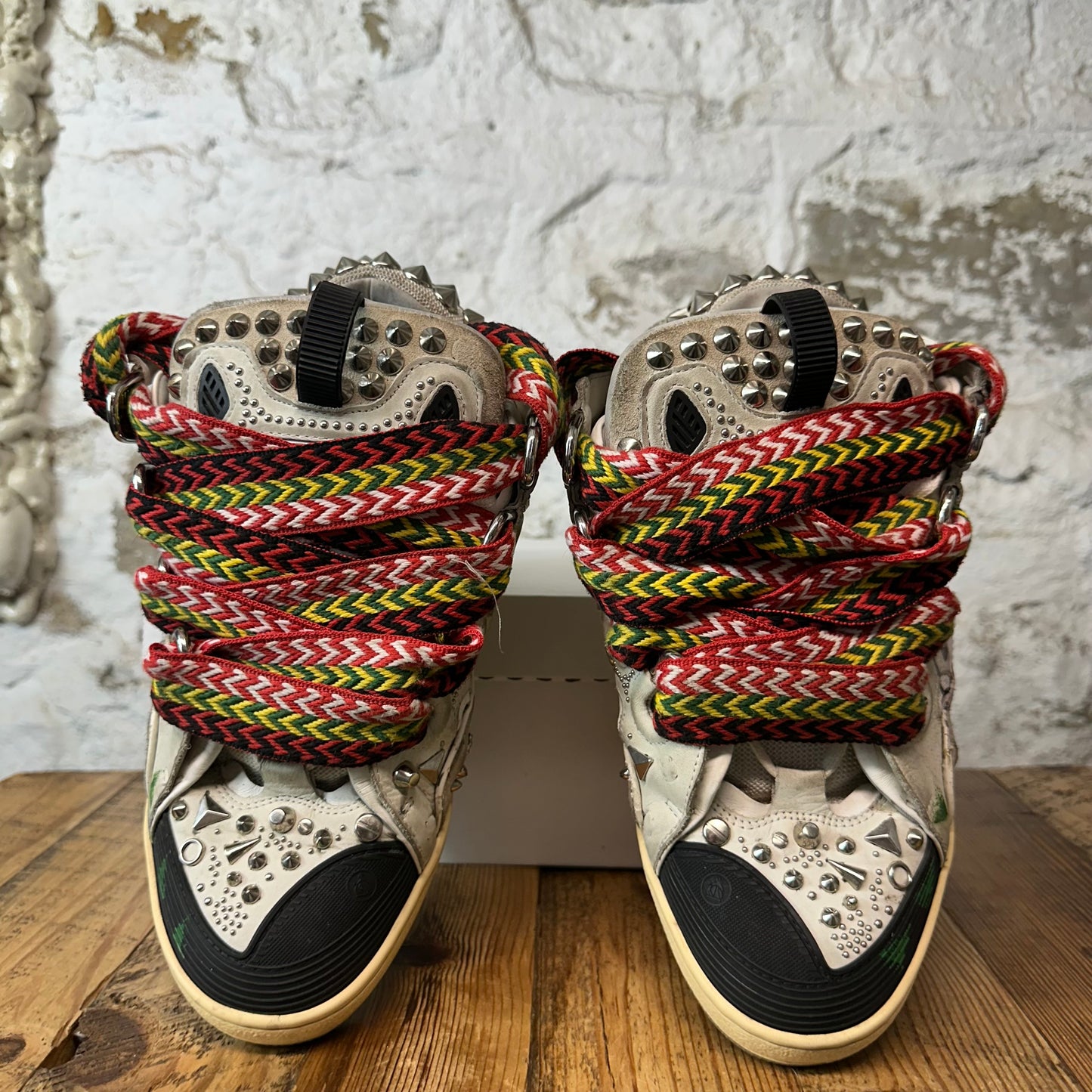 Lanvin Curb Multicolor Lace Grey Grafitti Sneaker Sz 10 (43)