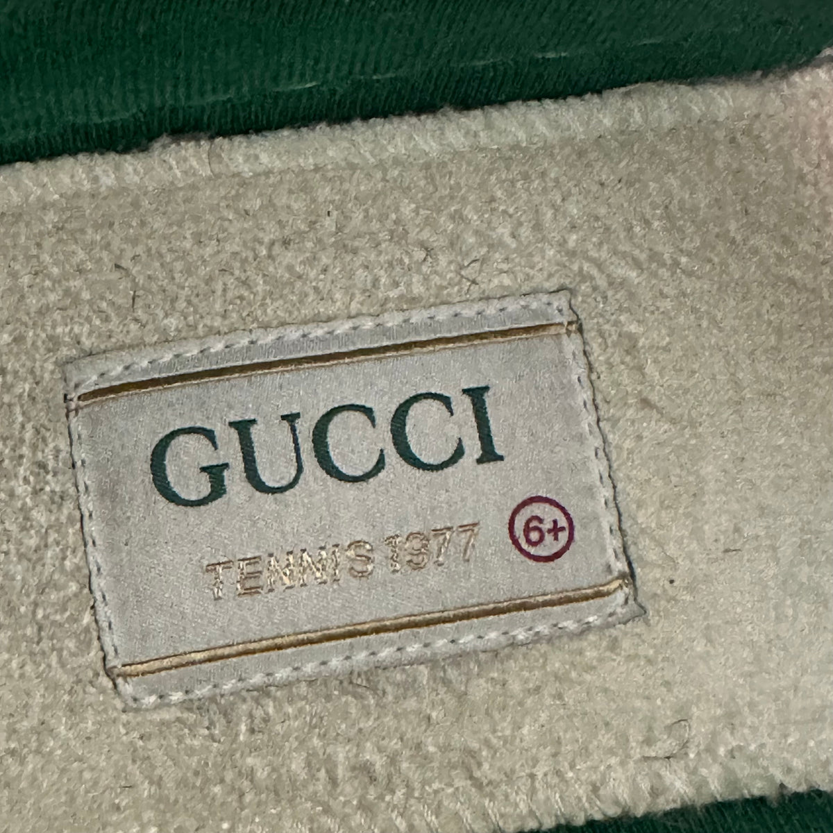 Gucci High Tennis 1977 Beige GG Monogram Sneaker Sz 6.5