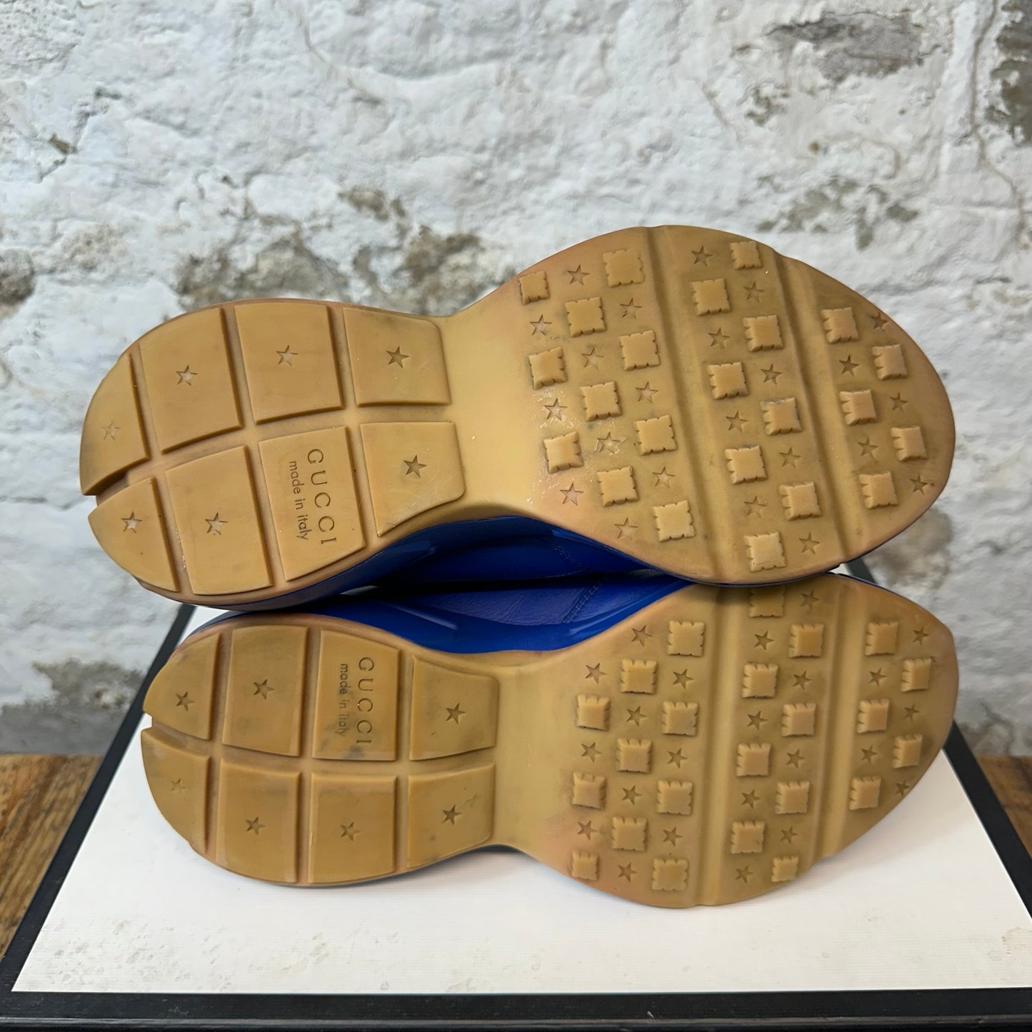 Gucci Rython NY Sparkle Blue Sneaker Sz 6.5