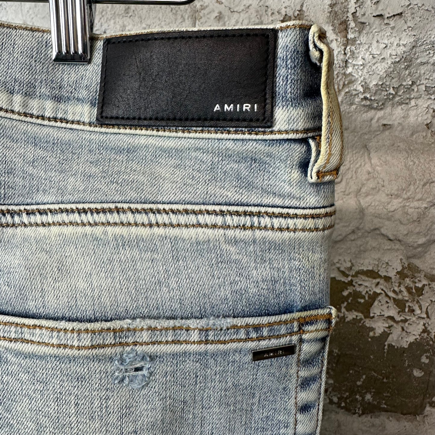 Amiri Plain Washed Blue Denim Jeans Sz 34